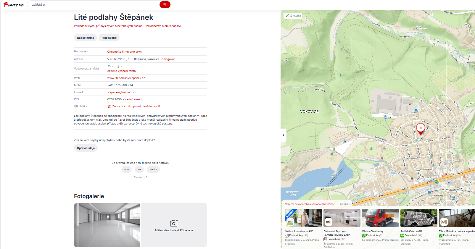 Lite podlahy Stepanek Firmy